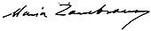 signature de María Zambrano