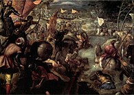 Francesco II Gonzaga at the Battle of Taro, Jacopo Tintoretto, 1578-1579.