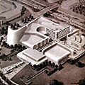 Mott's aerial depiction of the General Motors building