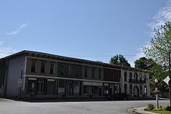 Shops in the center of Howe, one of the township's villages