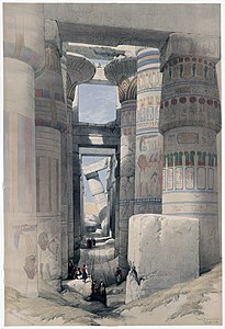 Karnak, by David Roberts RA (edited by Durova)