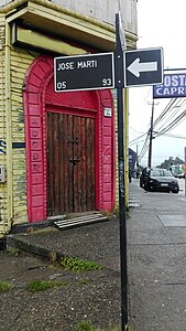 calle J. Martí, en Valdivia.