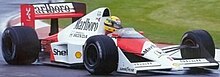 Photo d'Ayrton Senna sur la McLaren MP4/5 en 1990