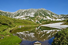 Vue du mont Tate et du lac Mikuri.