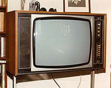 A television against a wall