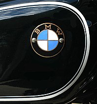 BMW emblem on a BMW R 51 (1938–1940)