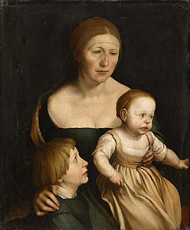 The artist's wife and the two eldest children