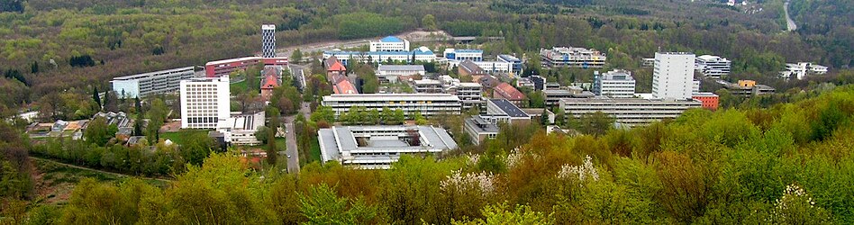 A view of the main campus from the nearby hills