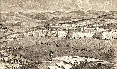 Sacsayhuamán in 1877 by Ephraim George Squier.[24]