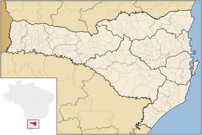 Mapa de localização/Santa Catarina