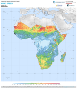Карта сили вітру у Тропічній Африці