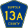 County Route 13A marker