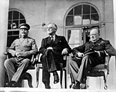 Stalin, Roosevelt and Churchill in Tehran