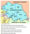 Proclaimed borders of Serbian Vojvodina in 1848 (including Western Banat)