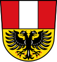 Gemeinde Altfraunhofen Geteilt von Rot und Gold, oben ein silberner Pfahl, unten ein doppelköpfiger schwarzer Adler.