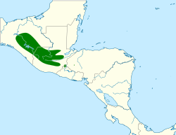 Distribución geográfica del mosquero fajado.