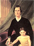 Laura Judd and her daughter in 1850