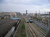 駅南側の厚木操車場（2004年11月）