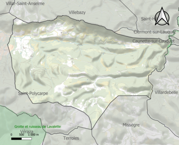 Carte de la ZNIEFF de type 1 sur la commune.