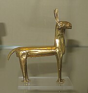 Room 2 - Miniature gold llama figurine, Inca, Peru, about 1500 AD
