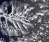 Actinoform cloud over the eastern Pacific Ocean