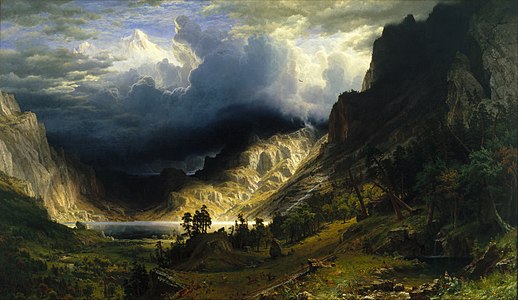 A Storm in the Rocky Mountains, Mt. Rosalie, by Albert Bierstadt