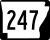 Highway 247 marker