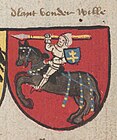 The Voivodeship's coat of arms in 1430s, depicted in the Armorial Lyncenich