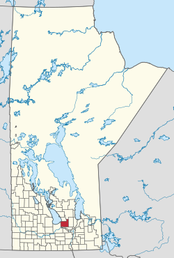 Location of the RM of Woodlands in Manitoba