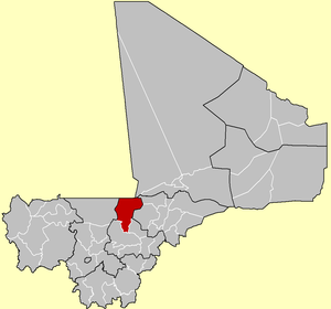 Location of the Cercle of Niono in Mali