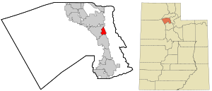 Location in Davis County and the state of Utah