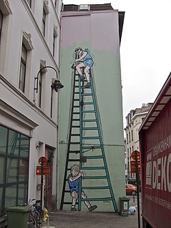 Fresque murale La Patrouille des Castors à Bruxelles