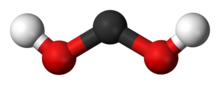 Ball and stick model of dihydroxymethylidene