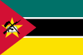 Bandera de Mozambique, con una azada de tiro