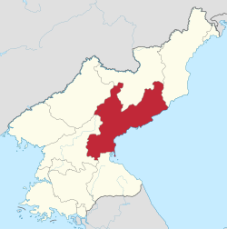 Location of South Hamgyong Province