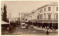 About 1900 : A horse tram at the intersection of King William Street and Rundle Street (now Rundle Mall).