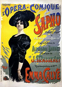 Sapho poster, by Jean de Paleologu (restored by Adam Cuerden)
