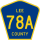 County Road 78A marker