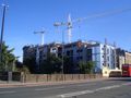 Construction of apartments on Commercial Road (now complete).