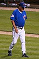 Lou Piniella (shown in a Chicago Cubs uniform) managed the Reds for three seasons and won the World Series in 1990 with the team.