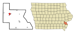 Location of Columbus Junction, Iowa