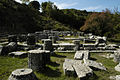 View east into the cella of the temple of Despoina – similar to third render above