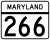 Maryland Route 266 marker