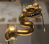 Serpent labret with articulated tongue, in the Metropolitan Museum of Art