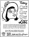 A promotional poster for the film Lili published in the New York Herald Tribune in 1953.