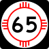 State Road 65 marker
