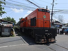 PNR train locomotive near Naga Station