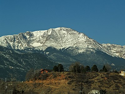 Pikes Peak from the Gold Belt Tour Scenic and Historic Byway