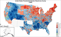 Map of presidential election results by county