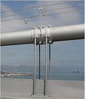 Suspender cable saddle on the western span